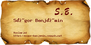 Sógor Benjámin névjegykártya